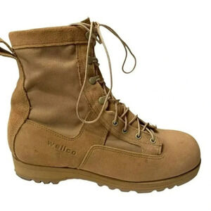 Wellco Vibram Work Boots 11W mens Tan suede military‎ Minimalist Workwear
